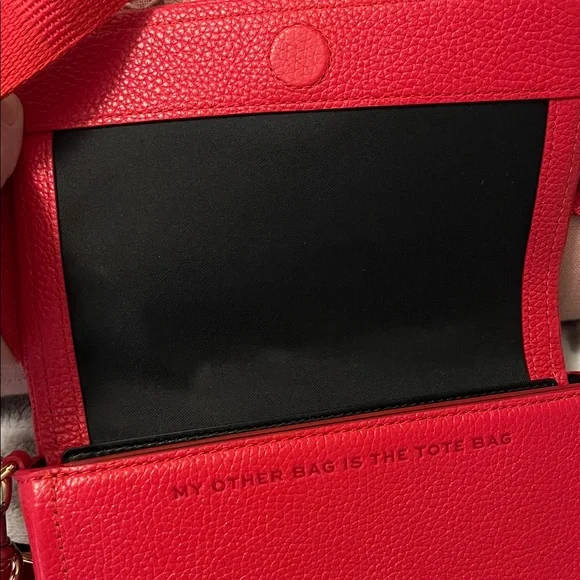 Marc Jacobs Red Pebbled Leather Mini Bag Crossbody - Picture 6 of 8